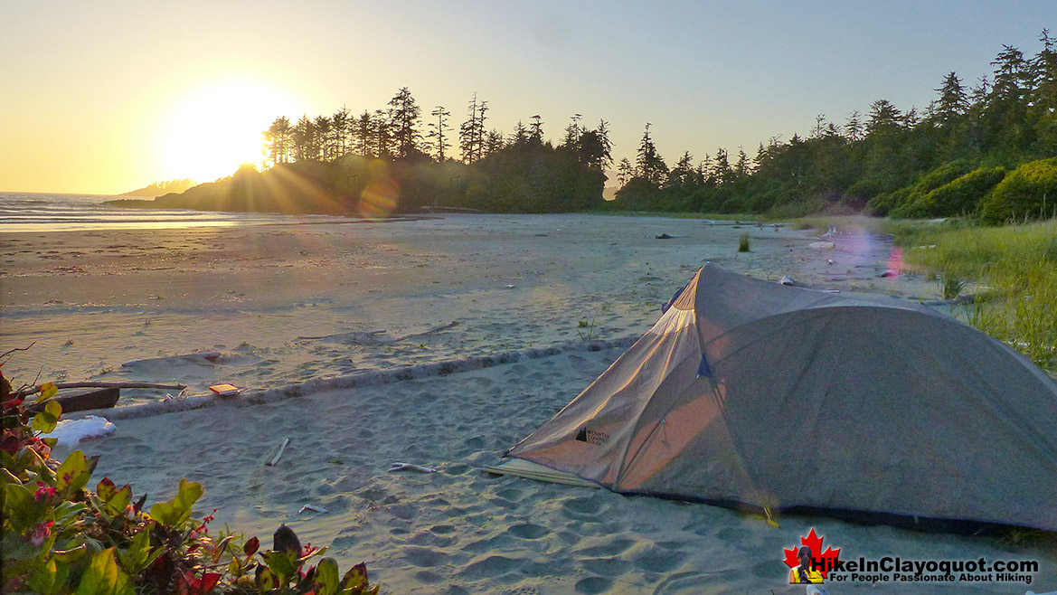 Vargas Island Tent Sunset