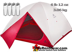 We Rent MSR Zoic 4 Tents